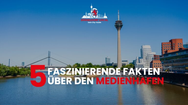 Blick auf die Hafenansicht des Medienhafens in Düsseldorf