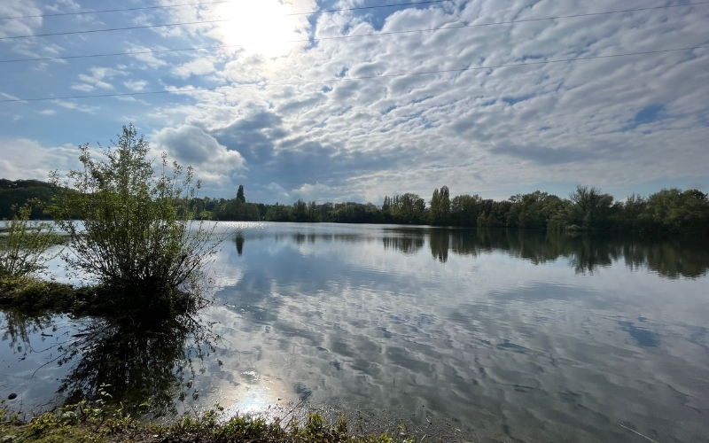 Der Deichsee im Südpark, Düsseldorfs größtem Park