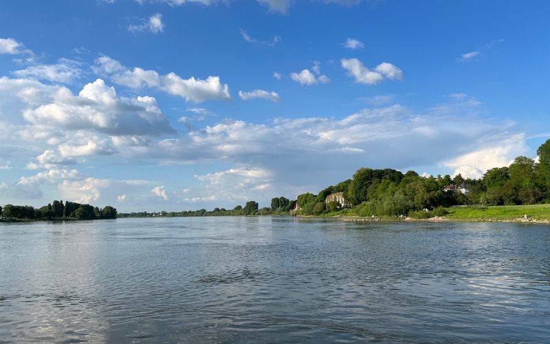 Blick auf Kaiserswerth und den Rhein